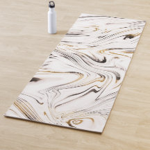 Liquid Gold Silver Black Marble #1