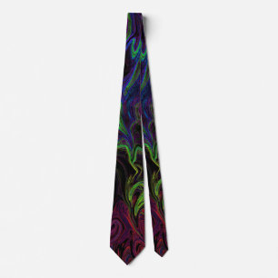 Liquid Graffiti Glowing Red Tie