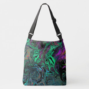 Liquid Graffiti Green Crossbody Bag