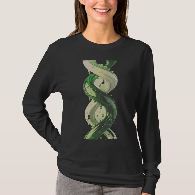 Liquid Helix Emerald Continuum Alchemy of Motion V T-Shirt (Front)