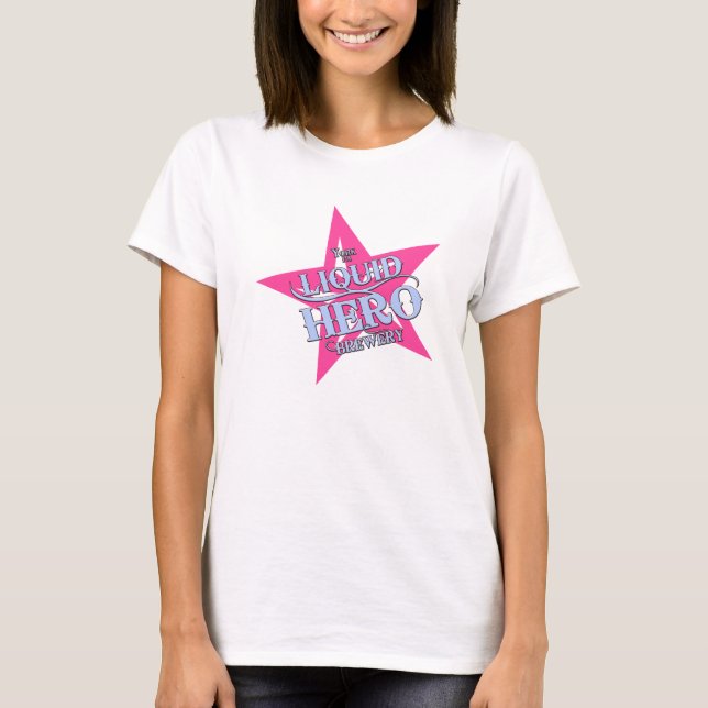 Liquid Hero - Pink Label T-Shirt (Front)