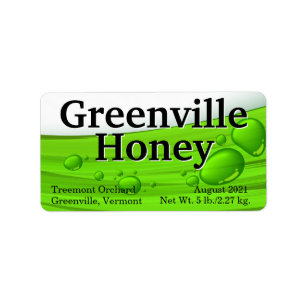 Liquid Honey Jar Packaging Label