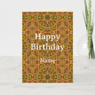 Liquid Mandala Art Birthday Greeting Card