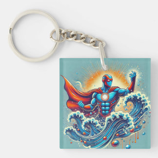 Liquid Manipulation Superhero Design Key Ring