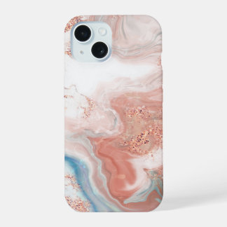 ​liquid marble,​fluid art,​pastel marble, trendy  iPhone 15 case