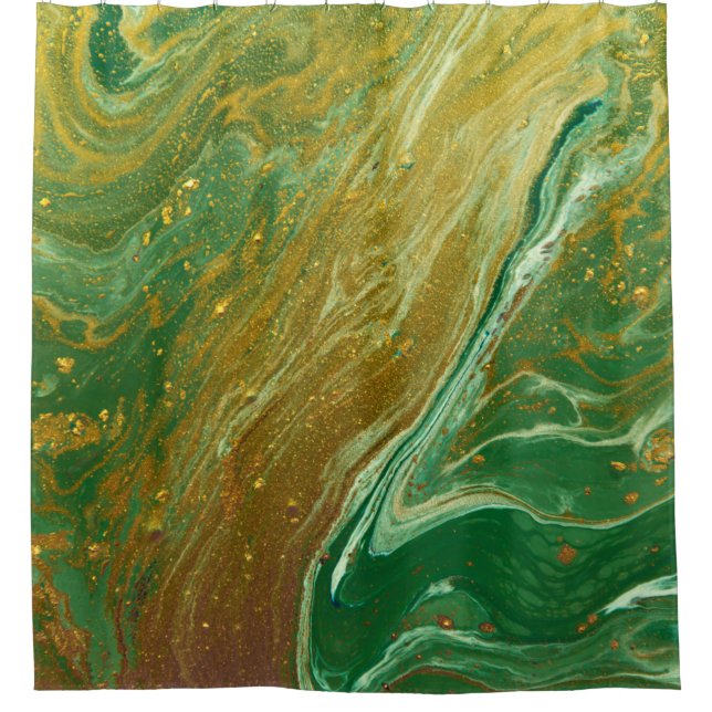 Liquid marble pattern shower curtain (Front)