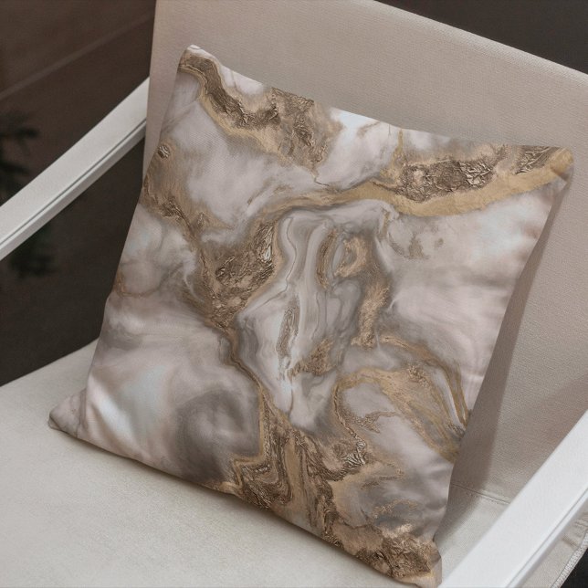 Liquid marble - pearl and gold cushion (Creator Uploaded)