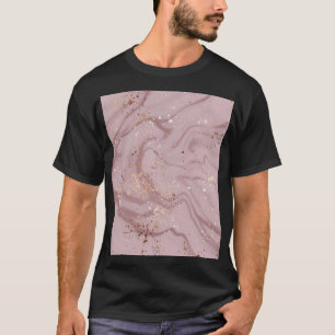 Liquid Marble: Rose Gold Artistry. T-Shirt