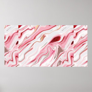 Liquid marble texture design, colorful marbling su poster