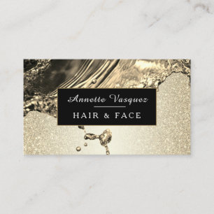 Liquid metal gold business card