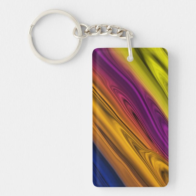 Liquid Paint Abstract Key Ring (Front)