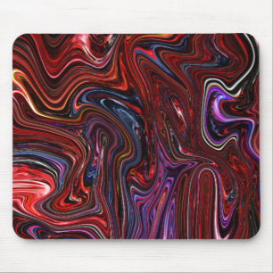 Liquid paint abstract mouse pad