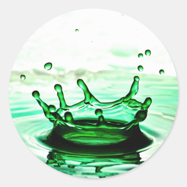 Liquid Photography - Splash Classic Round Sticker (Front)