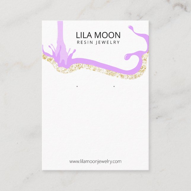 Liquid Resin Earring Display Cards (Front)