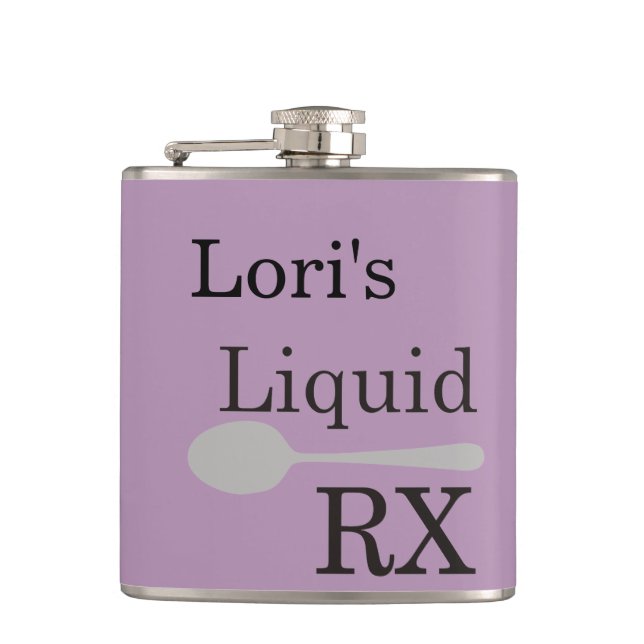 Liquid RX Hip Flask (Front)