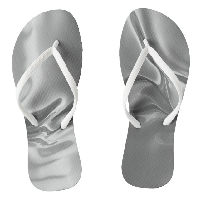 Liquid Silver Digital Print Jandals (Footbed)