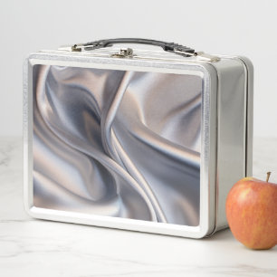 Liquid Silver Metal Lunch Box