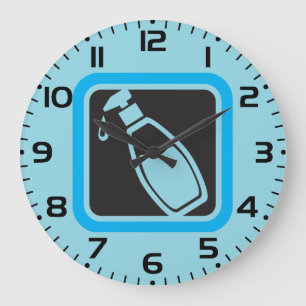 Liquid Soap Dispenser Pump Bottle Icon Large Clock