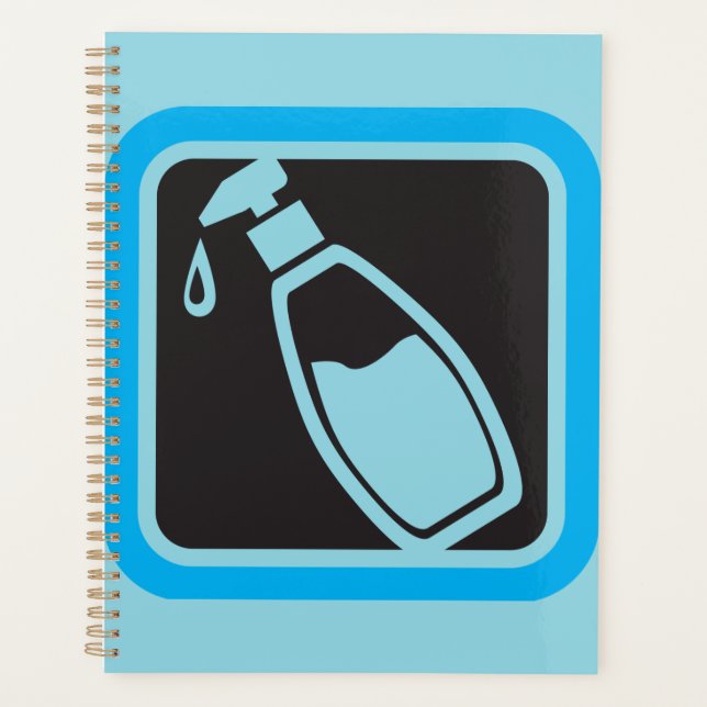 Liquid Soap Dispenser Pump Bottle Icon Planner (Front)