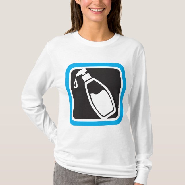 Liquid Soap Dispenser Pump Bottle Icon T-Shirt (Front)