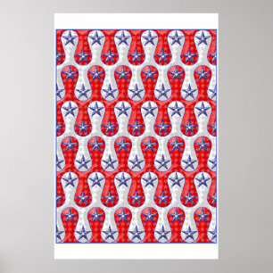 Liquid Stars and Stripes Poster
