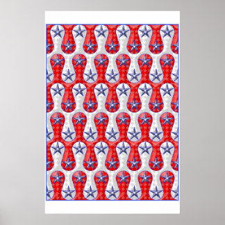 Liquid Stars and Stripes Poster