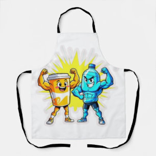 Liquid Strength – Funny Juice & Water Muscle Desig Apron