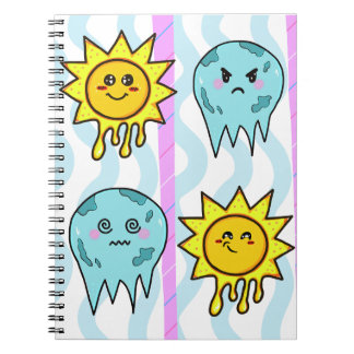 Liquid Sunshine & Frozen Moons Kawaii Notebook