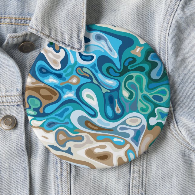 Liquid Surface 1 6 Cm Round Badge (In Situ)