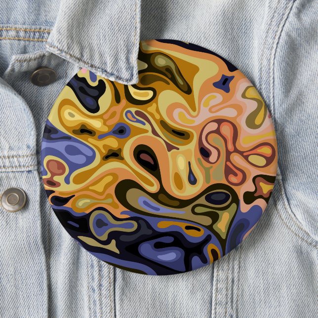 Liquid surface 7 6 cm round badge (In Situ)