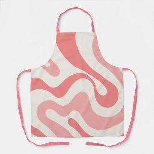 Liquid Swirl Abstract in Soft Pink Apron
