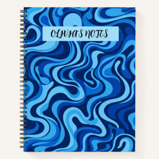 Liquid Swirl Modern Custom Name Journal