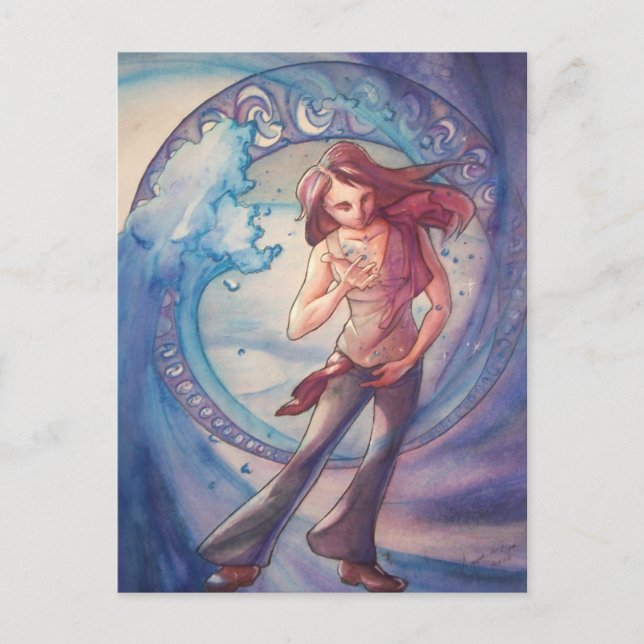 Liquid Water Figure Postcard (Front)