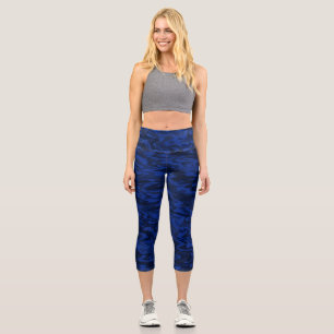 Liquid Water Pattern Capri Leggings