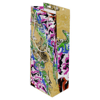 Liquify multicolours wine gift bag