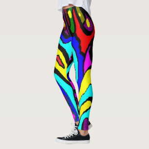 Liquirice allsorts pattern and bright sweet colour leggings