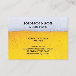 Liquor Beer Store Chubby Business Card