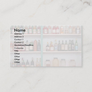 Liquor bottles business card