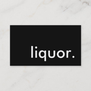 liquor. business card