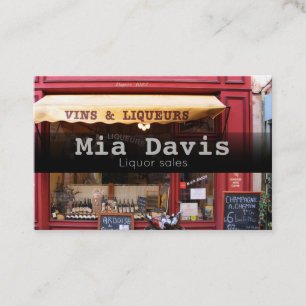 Liquor sales business card