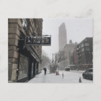 Liquor Store Columbus Avenue Winter Snowstorm NYC