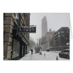 Liquor Store NYC Columbus Avenue New York Blizzard