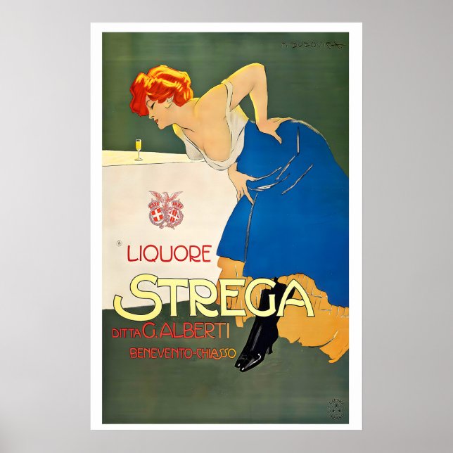 Liquore Strega Vintage Advertising Poster (Front)