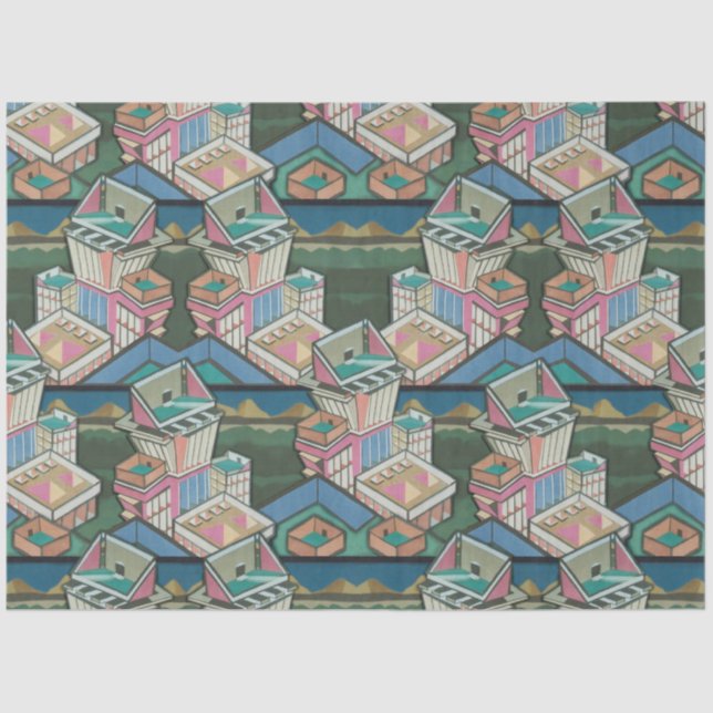 Liquorice allsorts 3D collage in suede Tissue Paper (Front)