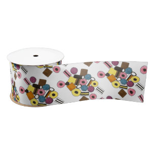 Liquorice Allsorts All Sorts Liquorice Candy Sweet Satin Ribbon