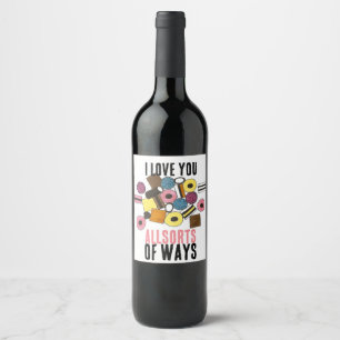 Liquorice Allsorts All Sorts Liquorice Candy Sweet Wine Label