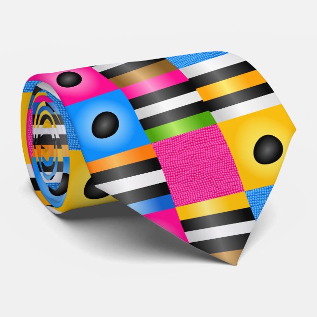 Liquorice Allsorts Candy Pixels Tie (Rolled)