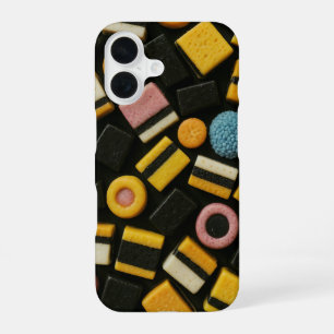 Liquorice allsorts pattern funny iPhone 16 case