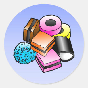 Liquorice Candy Classic Round Sticker