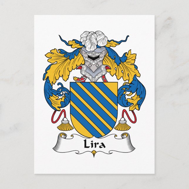 Lira Family Crest Postcard (Front)